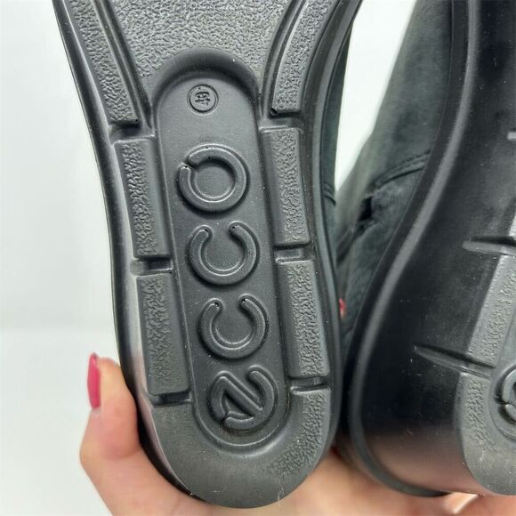 ECCO Skyler Black Leather Wedge Ankle Bootie Casual Boot Size 40 (US 9-9.5) - Picture 11 of 12